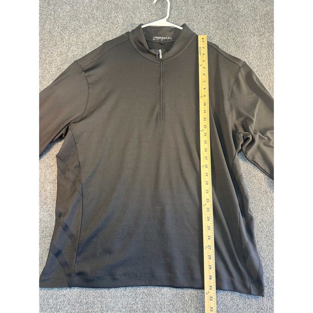 Nike Golf Mens Dri-FIT 1/4 Zip Pullover Black Mesh Back XL Performance Top - Picture 5 of 9